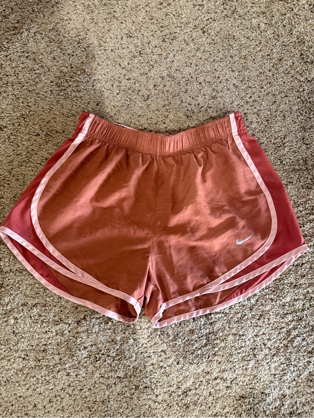 Nike Women's Coral Pink Athletic Running Shorts